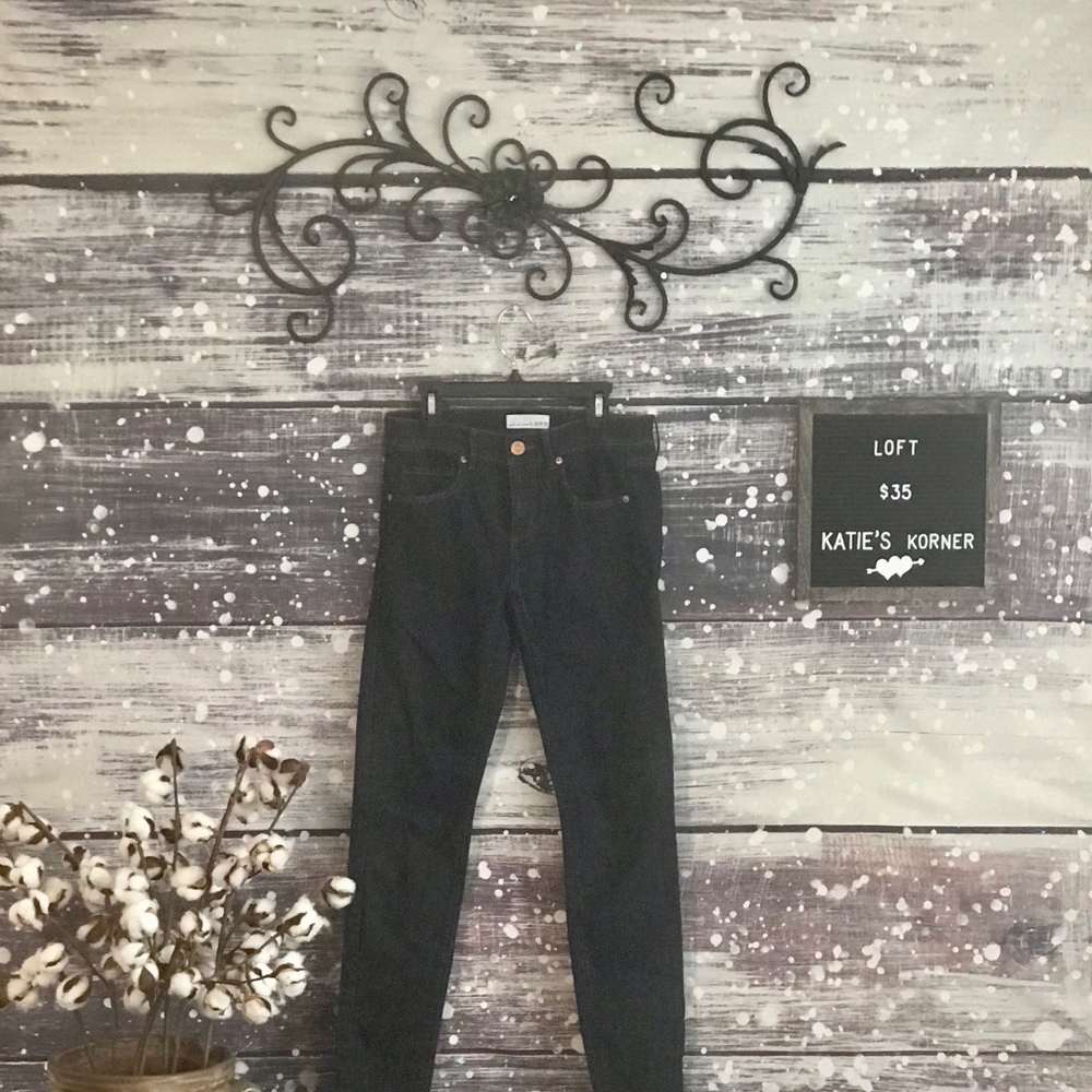 Loft Dark Wash Skinny Jeans